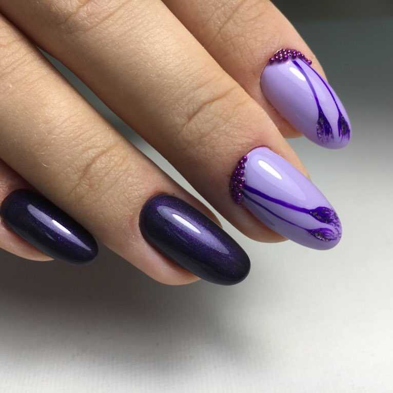 Фіолетовий манікюр - актуальні ідеї (+90 фото) 18